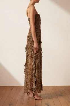 Shona Joy DRESSES PALOMA RUCHED FRILL MAXI DRESS