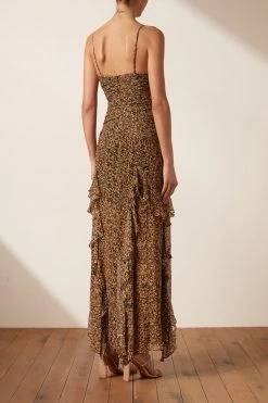Shona Joy DRESSES PALOMA RUCHED FRILL MAXI DRESS