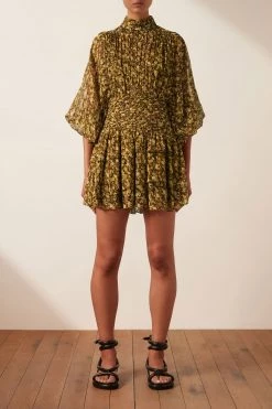 Shona Joy DRESSES CARMELA LONG SLEEVE RUCHED MINI DRESS 8 Shona Joy DRESSES CARMELA LONG SLEEVE RUCHED MINI DRESS