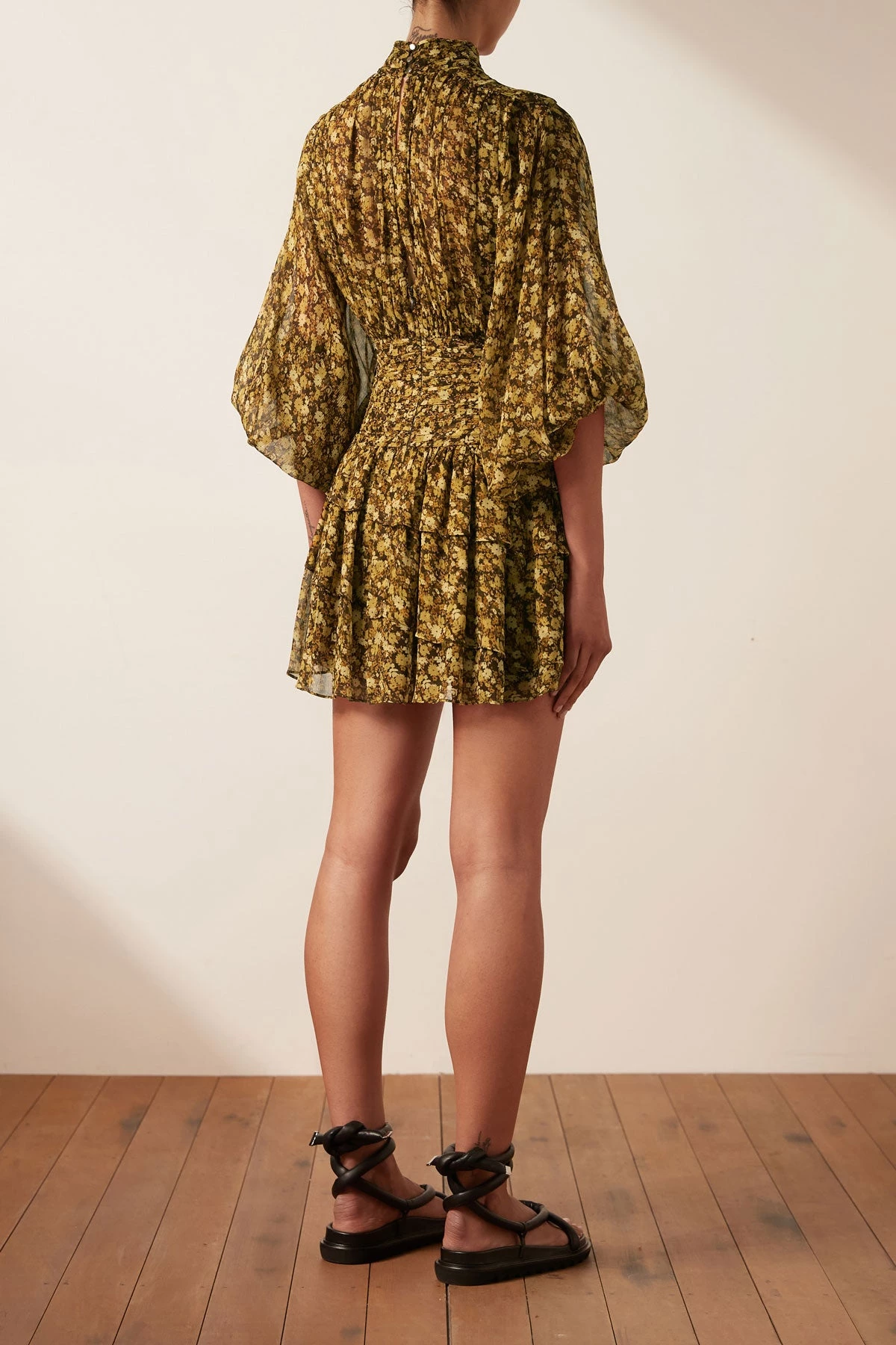 Shona Joy DRESSES CARMELA LONG SLEEVE RUCHED MINI DRESS 6 Shona Joy DRESSES CARMELA LONG SLEEVE RUCHED MINI DRESS