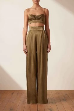 Shona Joy THALIA TUXEDO TROUSER - CUMIN