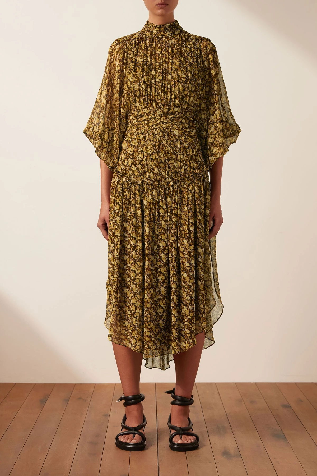 Shona Joy DRESSES CARMELA LONG SLEEVE OPEN BACK MIDI DRESS 3 Shona Joy DRESSES CARMELA LONG SLEEVE OPEN BACK MIDI DRESS