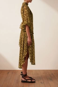 Shona Joy DRESSES CARMELA LONG SLEEVE OPEN BACK MIDI DRESS 9 Shona Joy DRESSES CARMELA LONG SLEEVE OPEN BACK MIDI DRESS