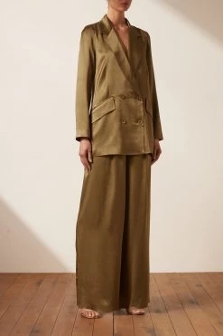 Shona Joy TOPS THALIA DOUBLE BREASTED BLAZER - CUMIN