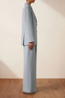 Shona Joy IRENA OVERSIZED TAILORED BLAZER - CHALK BLUE