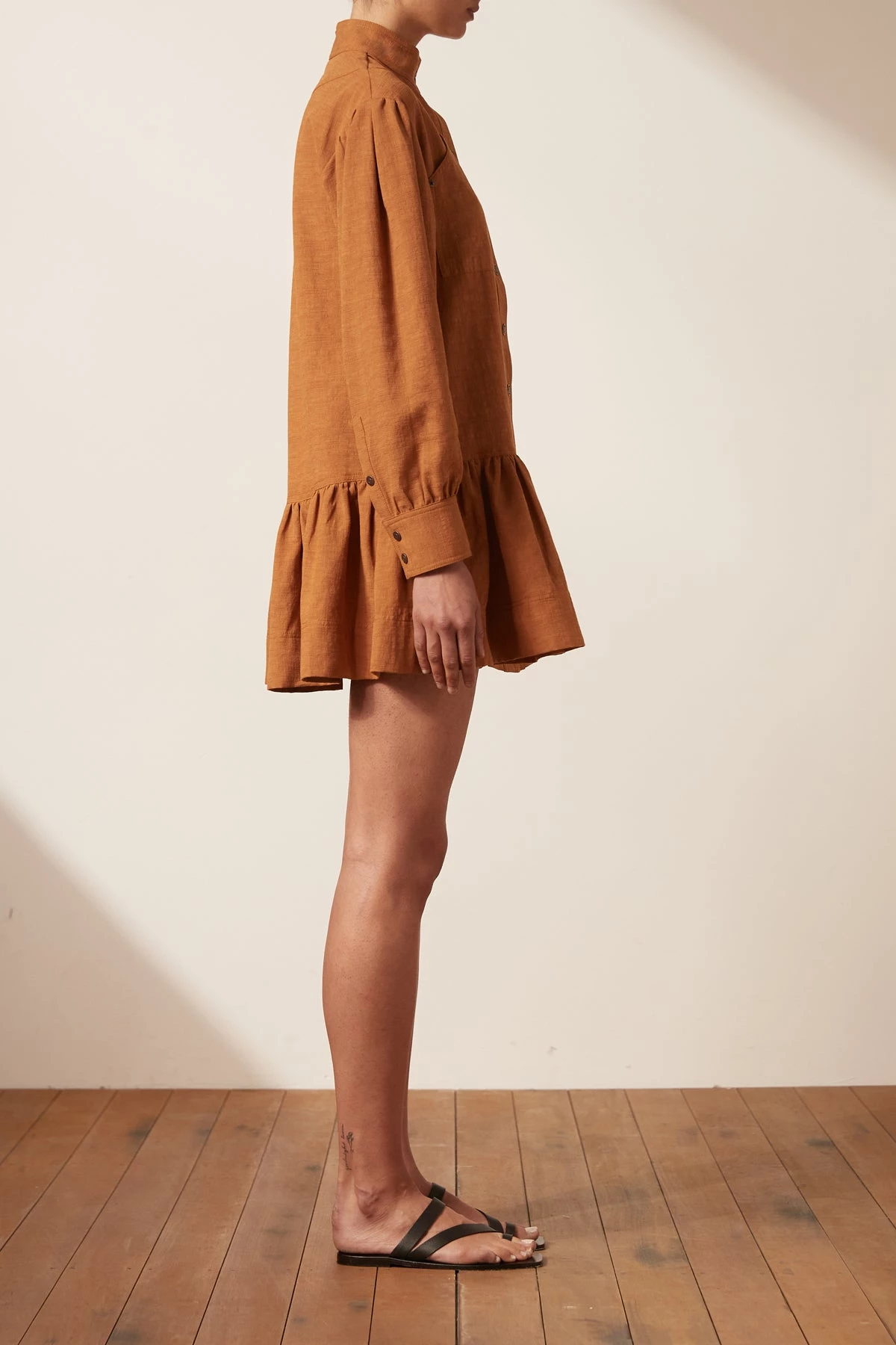 Shona Joy PRISCILA HIGH NECK UTILITY MINI DRESS - TURMERIC 6 Shona Joy PRISCILA HIGH NECK UTILITY MINI DRESS - TURMERIC