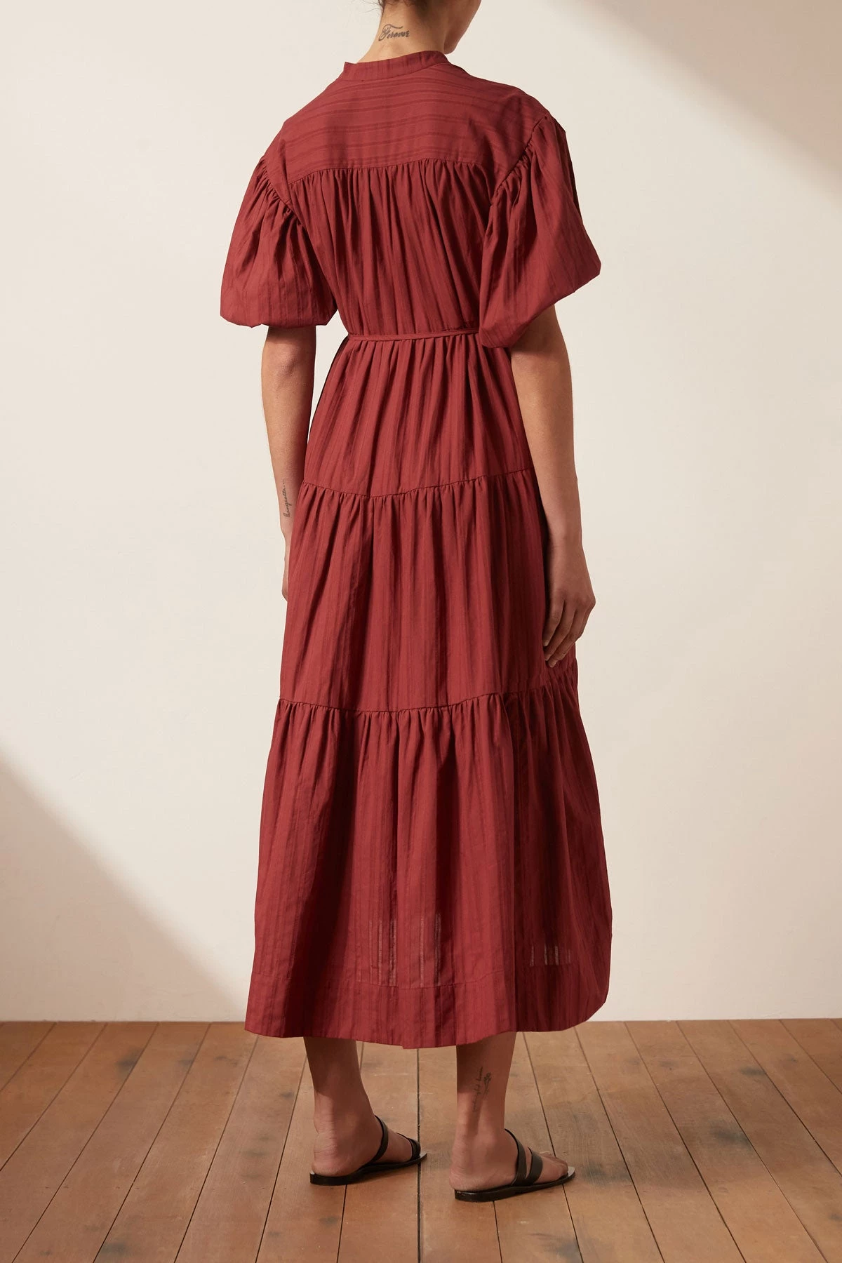 Shona Joy ELLA SHORT SLEEVE SHIRT MIDI DRESS - SANGRIA DRESSES 5 Shona Joy ELLA SHORT SLEEVE SHIRT MIDI DRESS - SANGRIA DRESSES