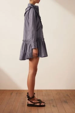 Shona Joy GRETA CHEVRON FRILL MINI DRESS 9 Shona Joy GRETA CHEVRON FRILL MINI DRESS