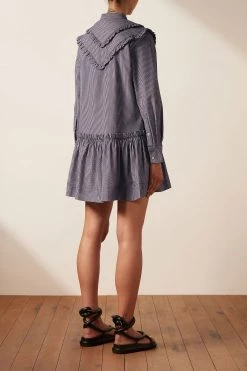 Shona Joy GRETA CHEVRON FRILL MINI DRESS 10 Shona Joy GRETA CHEVRON FRILL MINI DRESS