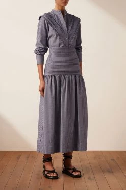 Shona Joy GRETA CHEVRON FRILL SHIRT TOPS