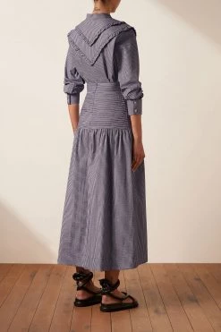 Shona Joy SKIRTS GRETA PIN TUCK MIDI SKIRT