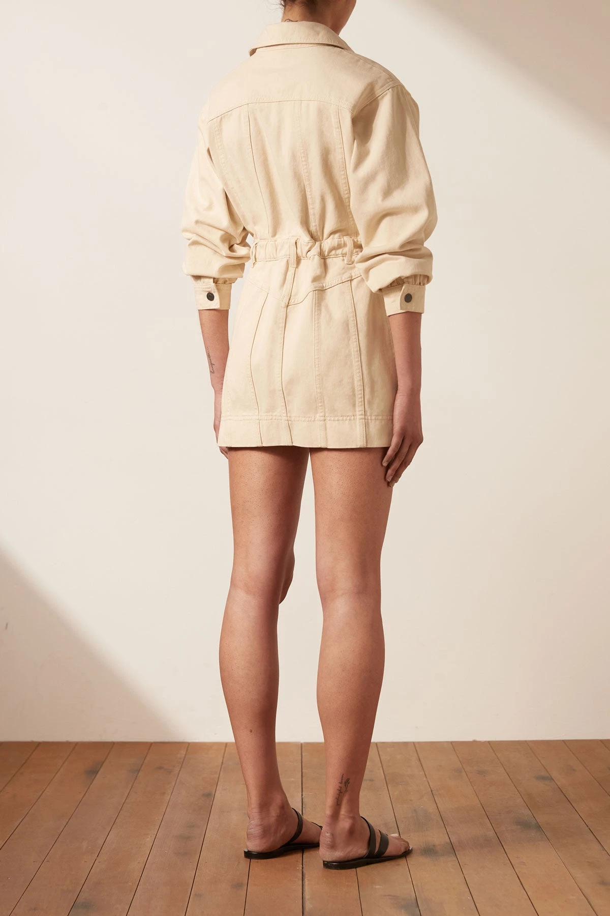 Shona Joy SIERRA PANELLED UTILITY MINI DRESS - CREAM 6 Shona Joy SIERRA PANELLED UTILITY MINI DRESS - CREAM