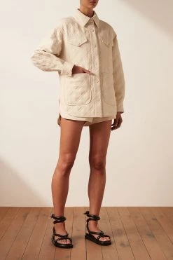 Shona Joy ALESSIA OVERSIZED QUILTED JACKET - CHALK BEST SELLERS 10 Shona Joy ALESSIA OVERSIZED QUILTED JACKET - CHALK BEST SELLERS