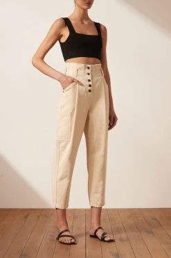 Shona Joy SIERRA PAPERBAG JEAN - CREAM BEST SELLERS 9 Shona Joy SIERRA PAPERBAG JEAN - CREAM BEST SELLERS