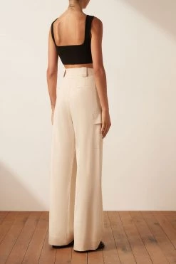 Shona Joy SARA UTILITY RELAXED PANT - CREMA