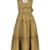 Shona Joy DRESSES RUBI LINEN TIERED MIDI DRESS - CUMIN