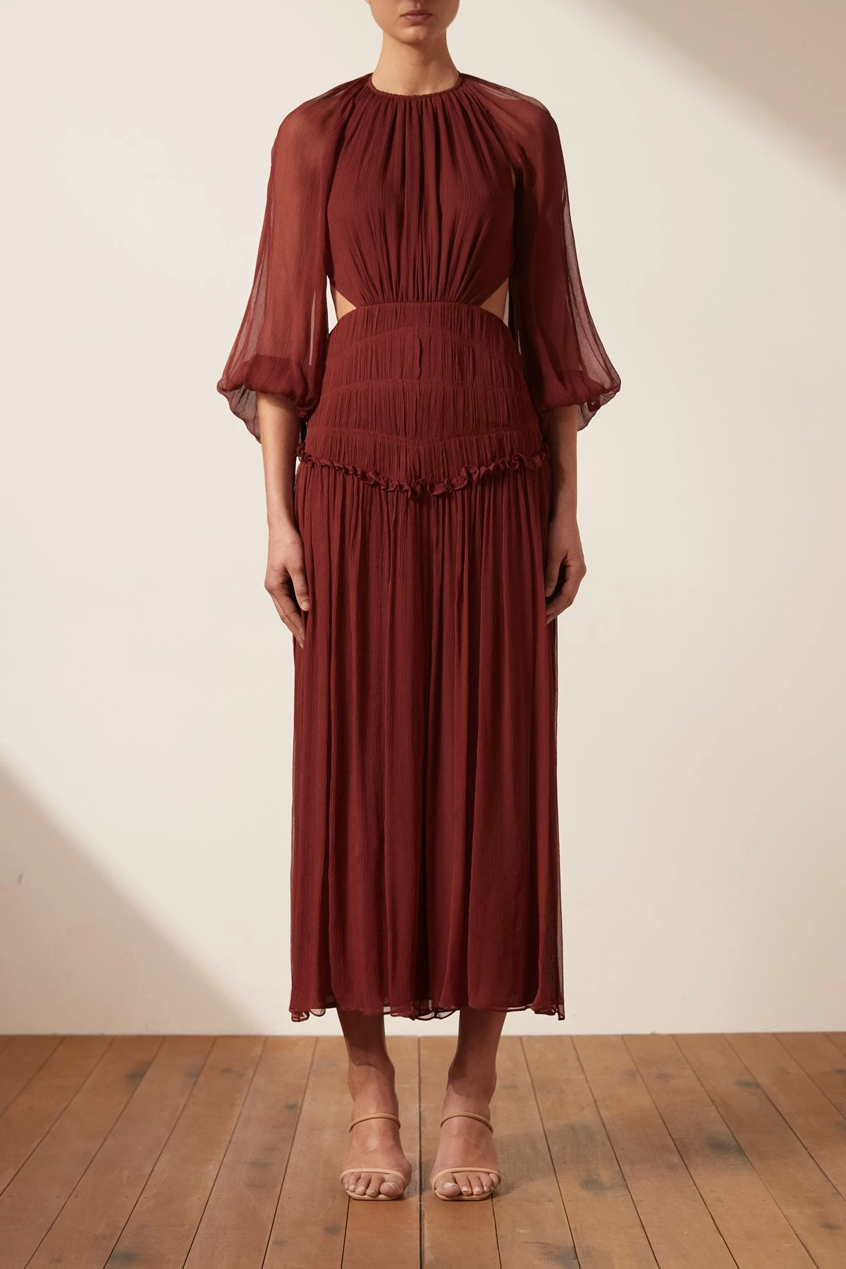 Shona Joy SAFIRA CUT OUT BACKLESS MIDI DRESS - SANGRIA DRESSES 4 Shona Joy SAFIRA CUT OUT BACKLESS MIDI DRESS - SANGRIA DRESSES