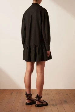 Shona Joy PRISCILA HIGH NECK UTILITY MINI DRESS - COAL 12 Shona Joy PRISCILA HIGH NECK UTILITY MINI DRESS - COAL