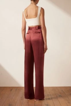 Shona Joy THALIA HIGH WAISTED TAILORED PANT - SANGRIA BEST SELLERS 11 Shona Joy THALIA HIGH WAISTED TAILORED PANT - SANGRIA BEST SELLERS