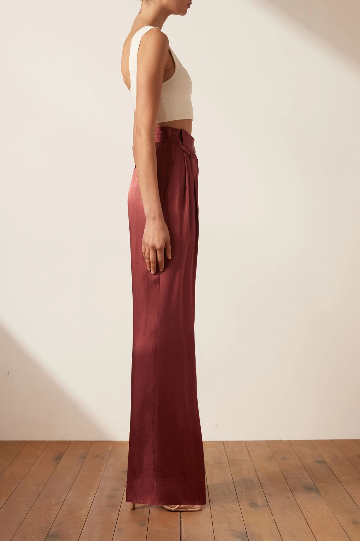 Shona Joy THALIA HIGH WAISTED TAILORED PANT - SANGRIA BEST SELLERS 5 Shona Joy THALIA HIGH WAISTED TAILORED PANT - SANGRIA BEST SELLERS