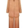 Shona Joy LA LUNE LOUNGE LONG SLEEVE SHIRT SET- COPPER BRIDESMAIDS