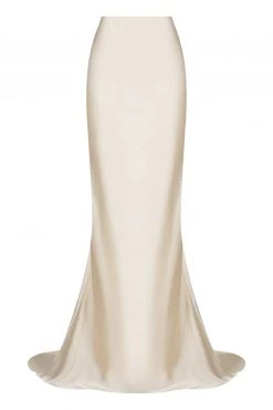 Shona Joy LA LUNE HIGH WAIST MAXI SKIRT - CREAM SKIRTS