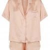 Shona Joy LA LUNE LOUNGE SHIRT SET - DESERT ROSE SHORTS & PANTS