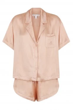 Shona Joy LA LUNE LOUNGE SHIRT SET - DESERT ROSE SHORTS & PANTS