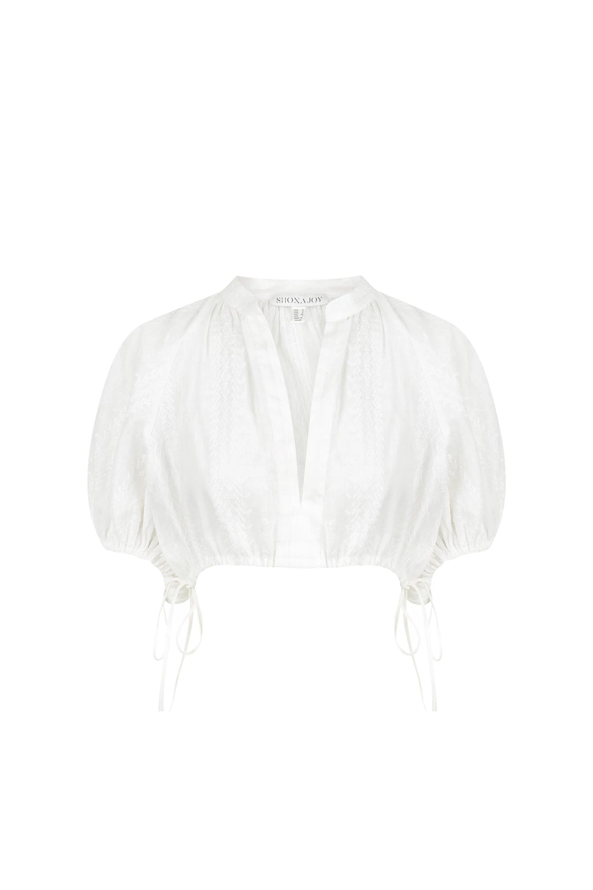 Shona Joy COSMO LINEN DRAWSTRING CROP TOP - RICE 1 Shona Joy COSMO LINEN DRAWSTRING CROP TOP - RICE