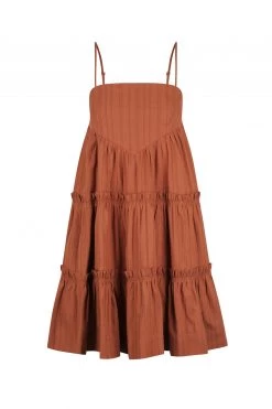 Shona Joy DRESSES KAIA TIERED MINI DRESS - PAPRIKA