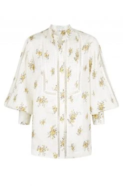 Shona Joy LILA LINEN PIN TUCK TUXEDO SHIRT