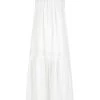 Shona Joy COSMO LINEN LOW BACK MIDI DRESS - RICE DRESSES