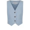 Shona Joy BEST SELLERS IRENA TAILORED FITTED VEST - CHALK BLUE