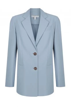 Shona Joy IRENA OVERSIZED TAILORED BLAZER - CHALK BLUE