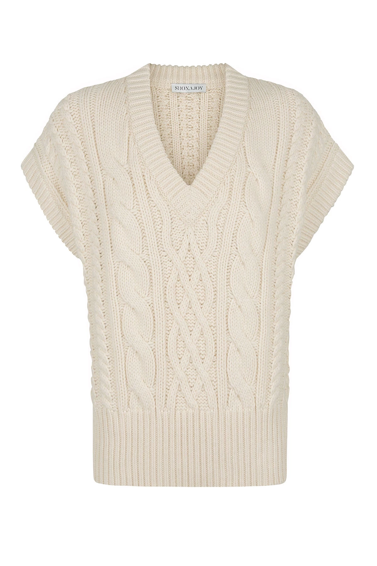 Shona Joy EVA CABLE VEST - CREMA TOPS 1 Shona Joy EVA CABLE VEST - CREMA TOPS