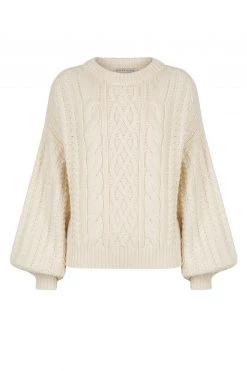 Shona Joy EVA CABLE JUMPER - CREMA