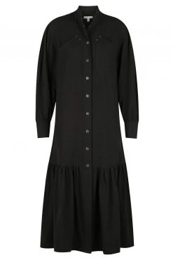 Shona Joy PRISCILA HIGH NECK UTILITY MIDI DRESS - COAL