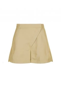 Shona Joy SHORTS & PANTS MATILDA LINEN ASYMMETRIC FLARED SHORT - WHEAT