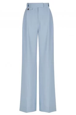 Shona Joy BEST SELLERS IRENA HIGH WAISTED TAILORED PANT - CHALK BLUE