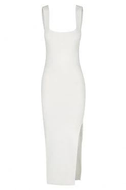 Shona Joy DRESSES BASIC SQUARE NECK MIDI DRESS - IVORY