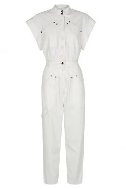 Shona Joy CHIARA SLEEVELESS BOILER SUIT - IVORY JUMPSUITS