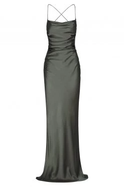 Shona Joy DRESSES LA LUNE LACE BACK MAXI DRESS - OLIVE