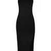 Shona Joy BASIC RACER BACK MIDI DRESS - BLACK DRESSES