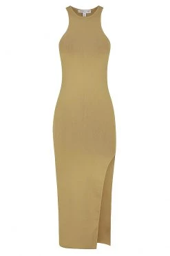 Shona Joy BASIC RACER BACK MIDI DRESS - BAY LEAF