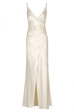 Shona Joy LA LUNE CROSS DRAPED MAXI DRESS - CREAM BEST SELLERS