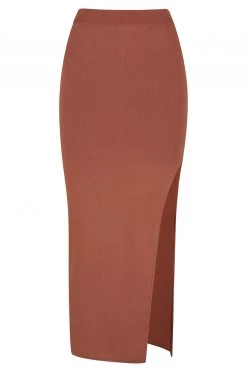 Shona Joy BASICS BASIC MIDI SKIRT - CLAY