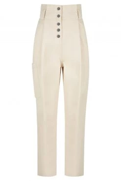 Shona Joy SIERRA PAPERBAG JEAN - CREAM BEST SELLERS