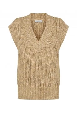 Shona Joy BEST SELLERS OLIVIA VEST - CAMEL/MULTI