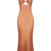 Shona Joy DRESSES LA LUNE RUCHED BODICE MIDI DRESS - COPPER