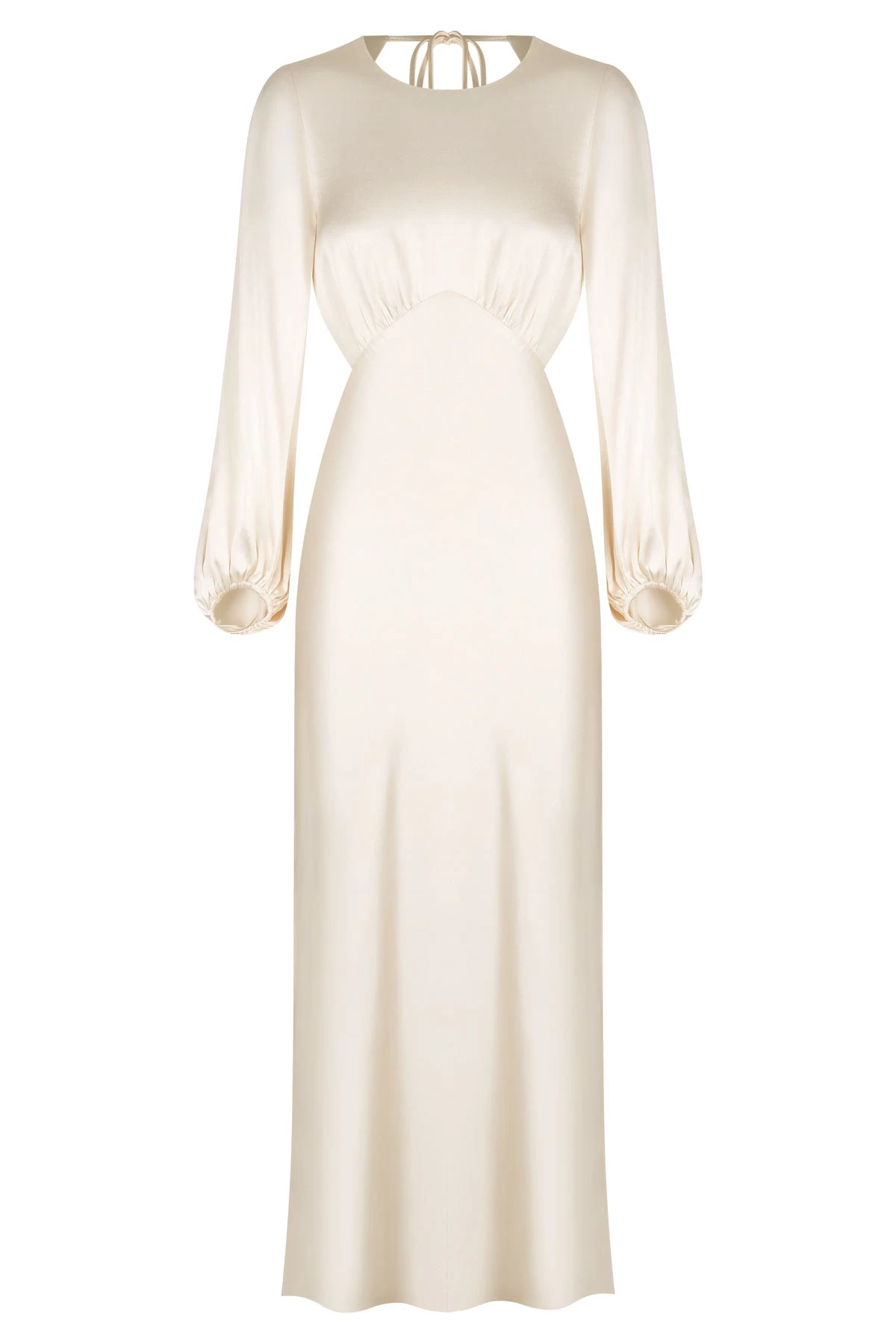 Shona Joy LA LUNE OPEN BACK BALLOON SLEEVE MIDI DRESS - CREAM 1 Shona Joy LA LUNE OPEN BACK BALLOON SLEEVE MIDI DRESS - CREAM